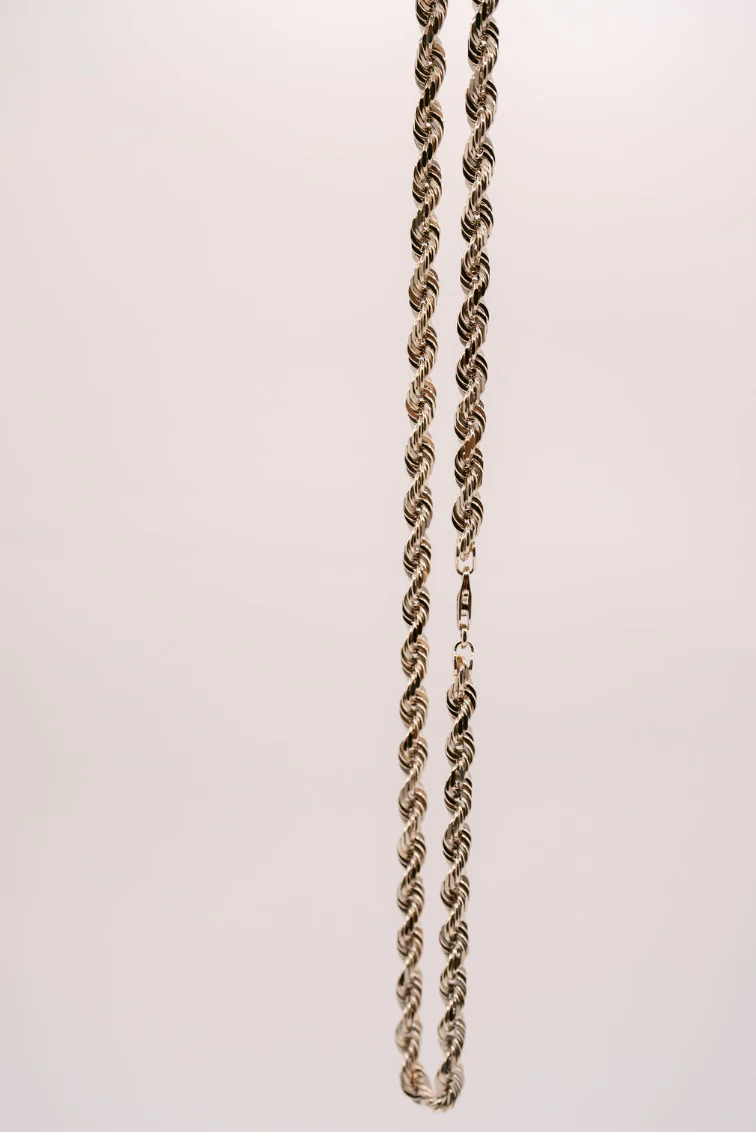 (18KT) 6MM - 10MM: White Gold Diamond Cut Rope Chains - Image 7